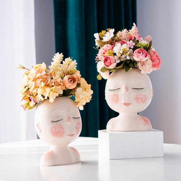 Tranquil Sleep Face Planter Vase